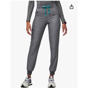 FIGS Zamora Jogger Scrub Pants Graphite LP Large Petite